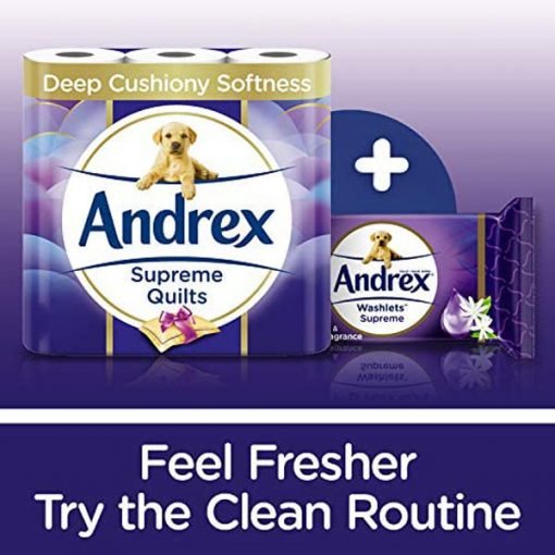 【2026 Special Deals + Free Shipping】Andrex 54 Rolls Supreme Quilted Toilet Paper Roll - toilet paper - Image 2